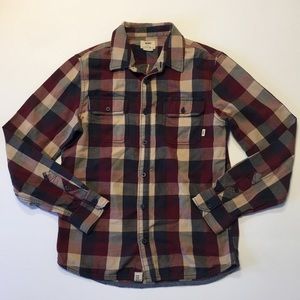 🛹Vans mens plaid woven size small.